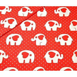 9 Hónap - 4 részes bébi ágynemű   - Piros elefánt