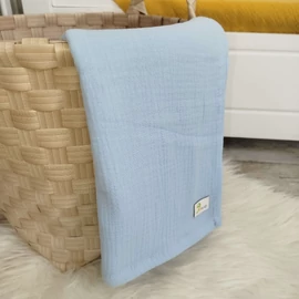 Dupla géz babatakaró - Babakék