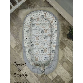 XL többfunkciós babafészek - Nyuszi és bagoly