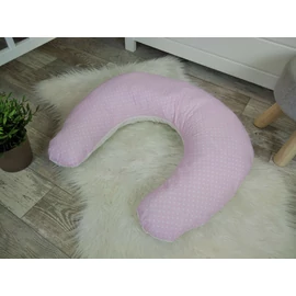 Patkó alakú szoptatós párna - Rózsaszín pöttyök