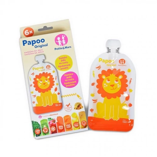 P&amp;M Papoo tasak bébiételekhez oroszlán 6 db -  901808