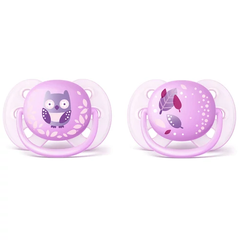 Philips Avent  Ultrasoft mintás játszócumi lányos 0-6 hó 2db - Limitált kiadás