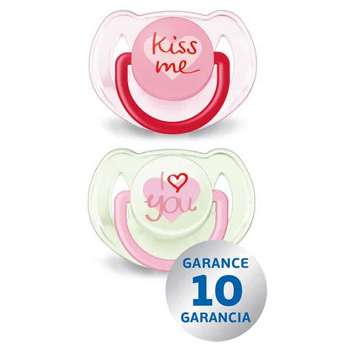 Philips Avent  Játszócumi - feliratos 6-18 hónap között pink