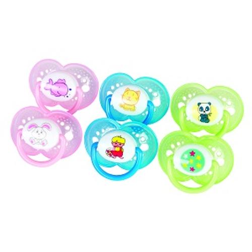 Baby Bruin 2 db-os ortodontikus szilikon játszócumi 2-es méret  - Kék