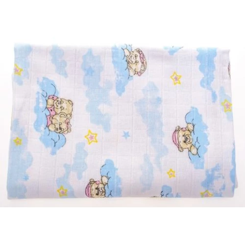 Baby Bruin mintás tetra pelenka 2 db - Felhős maci