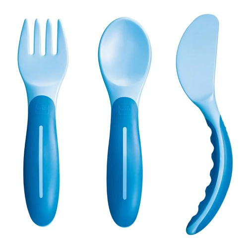 Mam tanuló evőeszközkészlet Ice Blue & Azure Blue