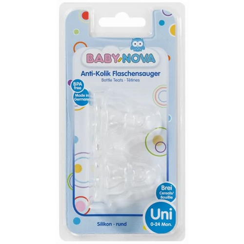 Baby-Nova cseresznye alakú szilikon etetőcumi - teás - 1-es méret, 2 db