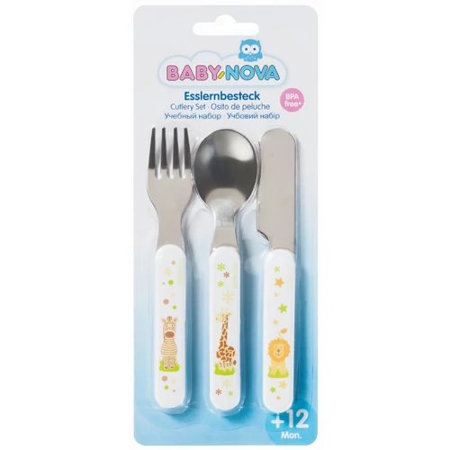 Baby-Nova 3 db-os fém evőeszköz készlet