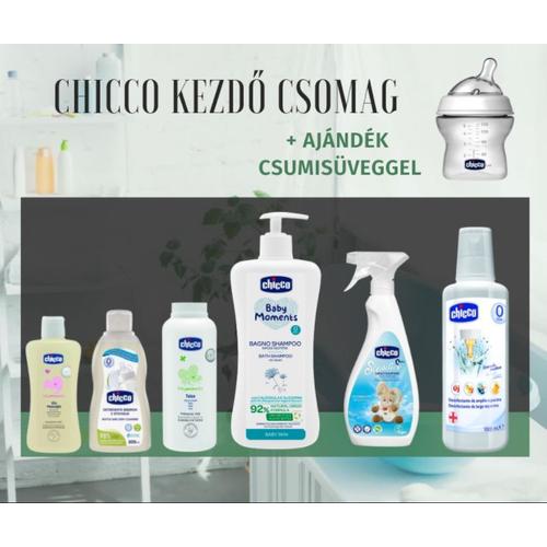 Chicco kezdő csomag ajándék Chicco NaturalFeeling 150 ml-es cumisüveggel