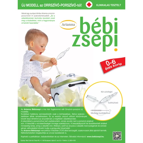 Arianna Bébi zsepi orrszívó porszívó