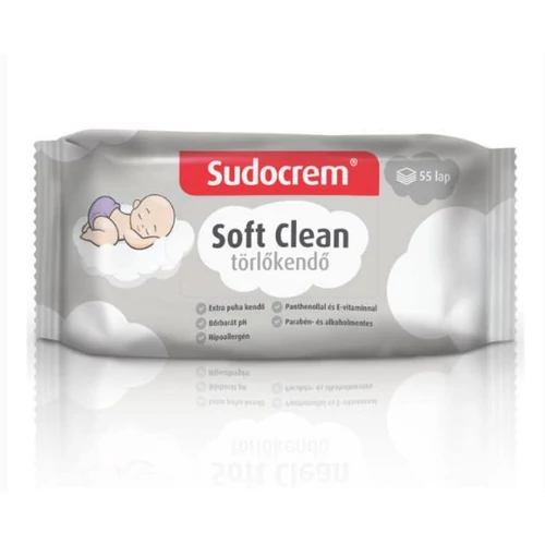 Sudocrem törlőkendő Soft Clean 55 db