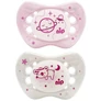Kép 1/3 - Nip  - 2 db-os éjszakai cumi ortodontikus szilikon 3-as méret  - pink bolygó/maci