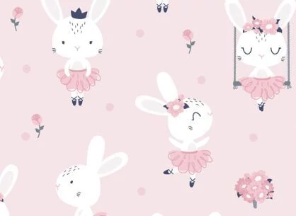 2 részes baba ágynemű - Pink nyuszi
