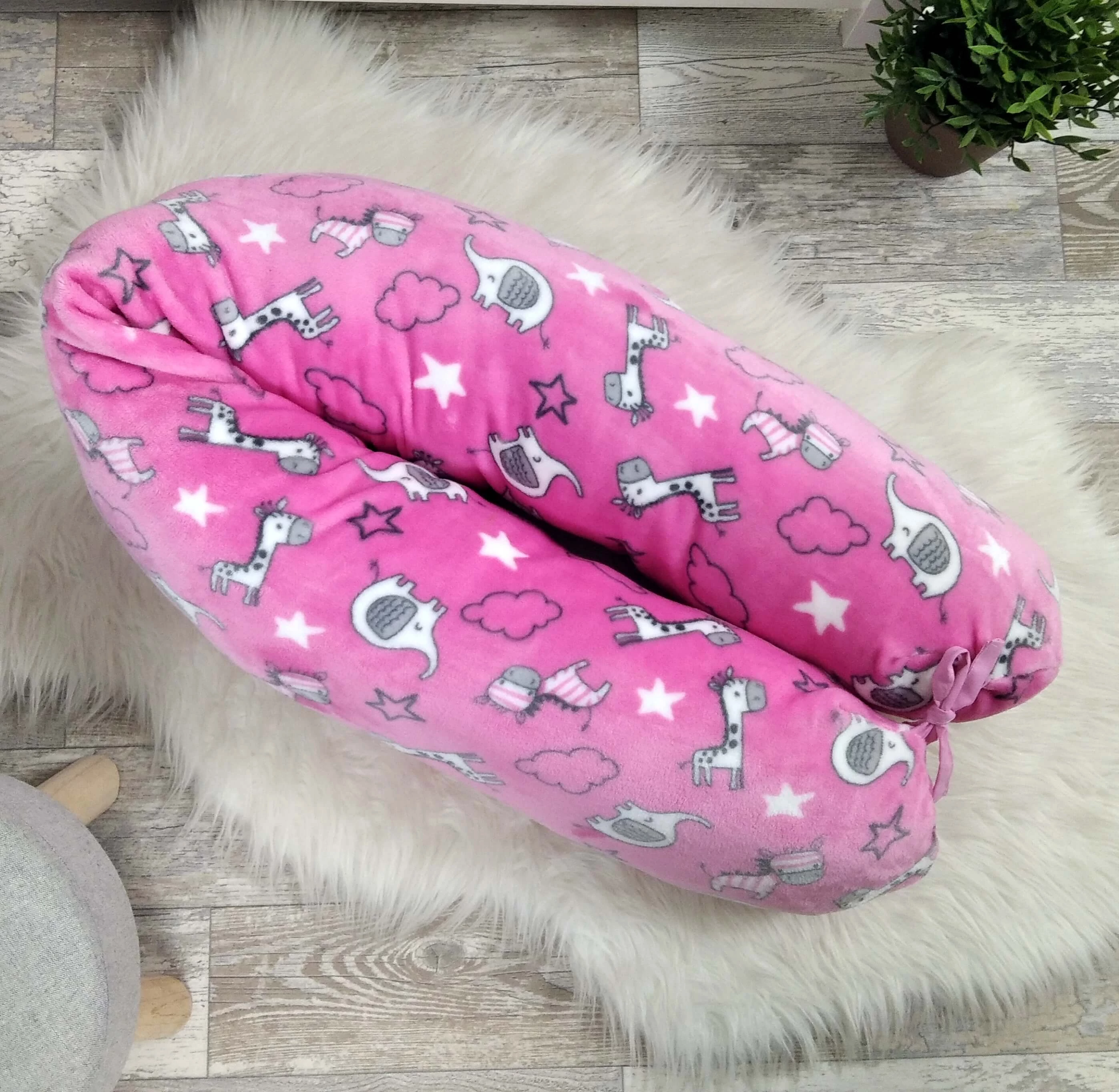 Szoptatós párna - Pink szafari