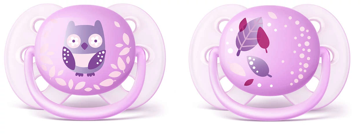 Philips Avent  Ultrasoft mintás játszócumi lányos 0-6 hó 2db - Limitált kiadás