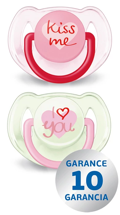 Philips Avent  Játszócumi - feliratos 6-18 hónap között pink