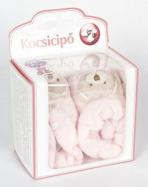 Baby Bruin Plüss tutyi 10 cm talp méret babarózsaszín