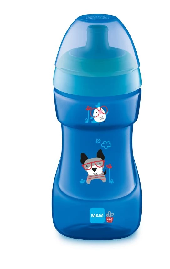 Mam Sport Cup itatópohár 330 ml szeleppel Blue
