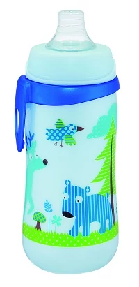 Nip első itató pohár szilikon itatócsőrrel 330ml 12+ fiús
