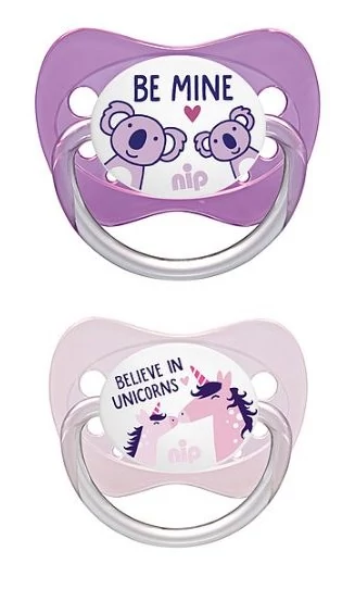 Nip Family - 2 db-os cumi ortodontikus szilikon 2-es méret  - Koala Maci/Unikornis