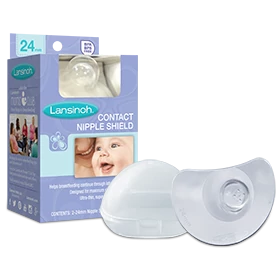 Lansinoh kontakt szilikon bimbóvédő 2 db Normál - 24 mm - védőtokkal -
