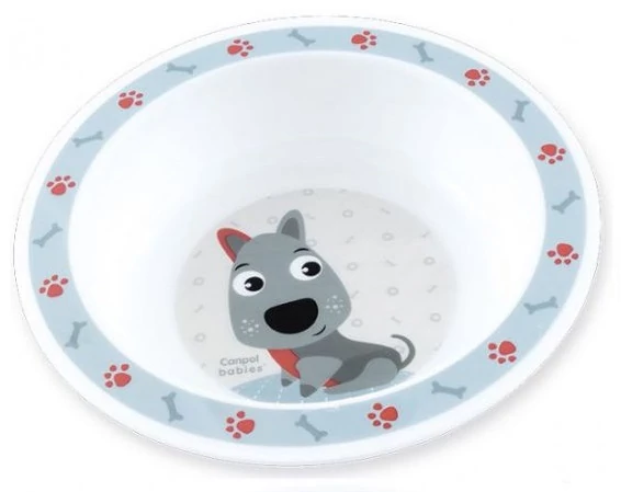 Canpol műanyag mélytányér, mikrózható - kutyus