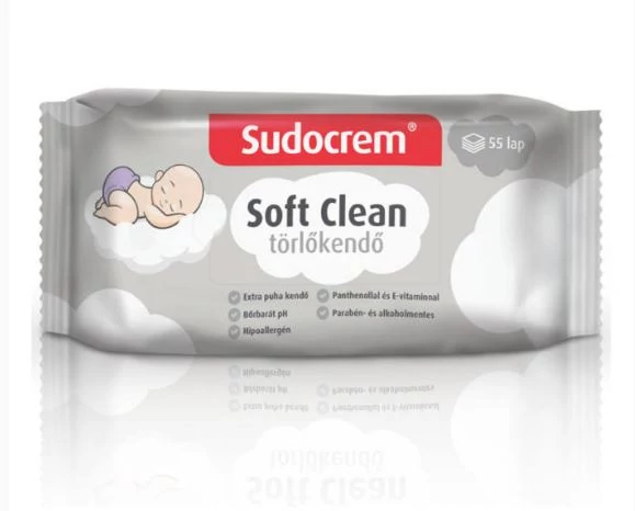 Sudocrem törlőkendő Soft Clean 55 db